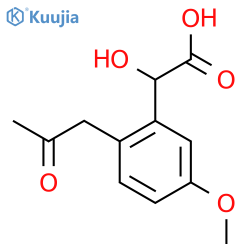 5-Methoxy-2-(2-oxopropyl)mandelic acid structure