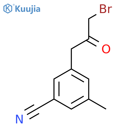 3-(3-Bromo-2-oxopropyl)-5-methylbenzonitrile structure