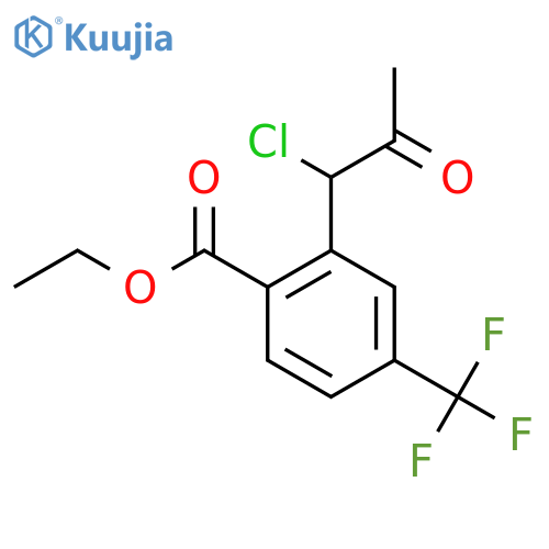 Ethyl 2-(1-chloro-2-oxopropyl)-4-(trifluoromethyl)benzoate structure