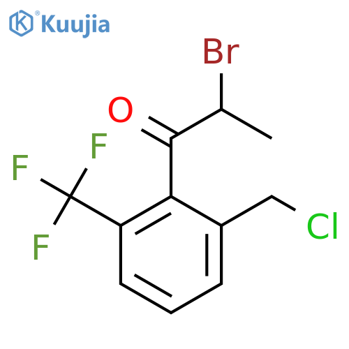 2-Bromo-1-(2-(chloromethyl)-6-(trifluoromethyl)phenyl)propan-1-one structure