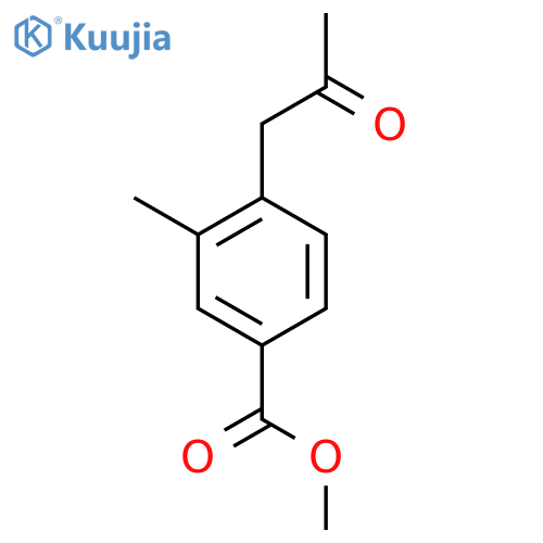 Methyl 3-methyl-4-(2-oxopropyl)benzoate structure