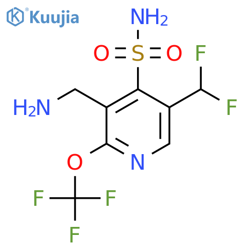 3-(Aminomethyl)-5-(difluoromethyl)-2-(trifluoromethoxy)pyridine-4-sulfonamide structure