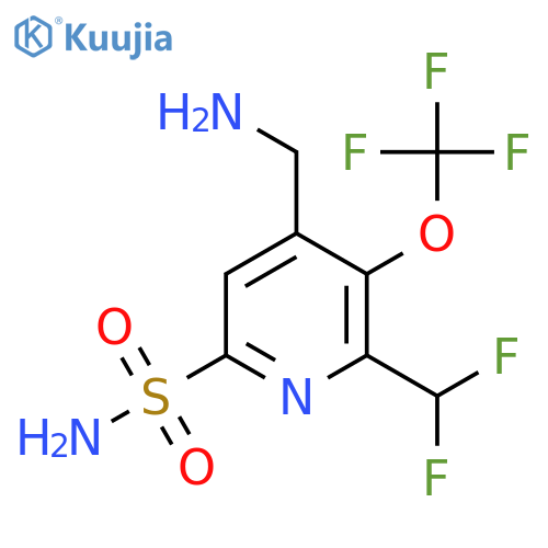 4-(Aminomethyl)-2-(difluoromethyl)-3-(trifluoromethoxy)pyridine-6-sulfonamide structure