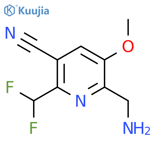 2-(Aminomethyl)-5-cyano-6-(difluoromethyl)-3-methoxypyridine structure