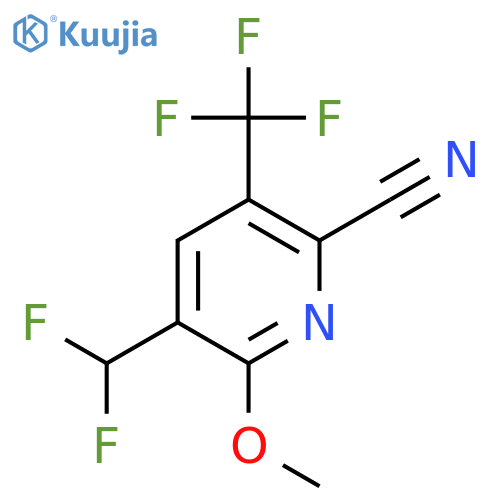 2-Cyano-5-(difluoromethyl)-6-methoxy-3-(trifluoromethyl)pyridine structure