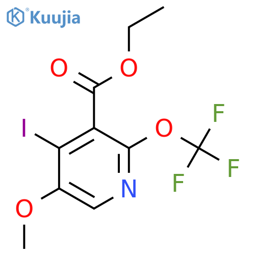 Ethyl 4-iodo-5-methoxy-2-(trifluoromethoxy)pyridine-3-carboxylate structure