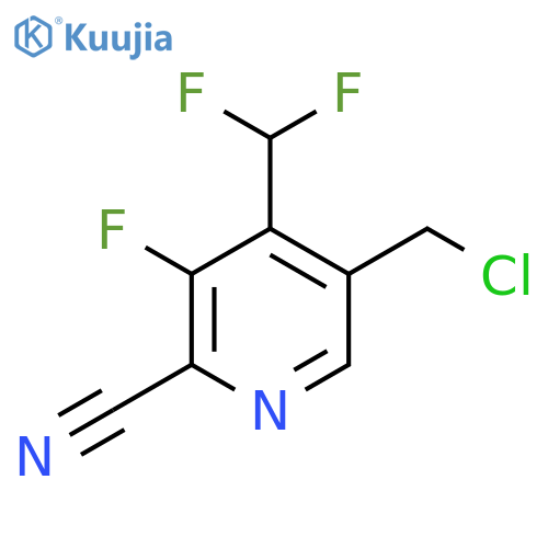 5-(Chloromethyl)-2-cyano-4-(difluoromethyl)-3-fluoropyridine structure