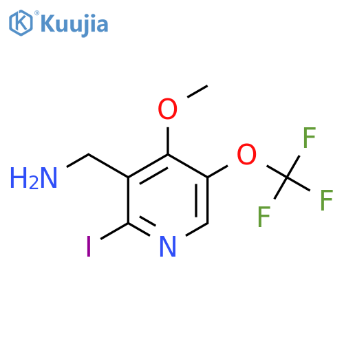 3-(Aminomethyl)-2-iodo-4-methoxy-5-(trifluoromethoxy)pyridine structure