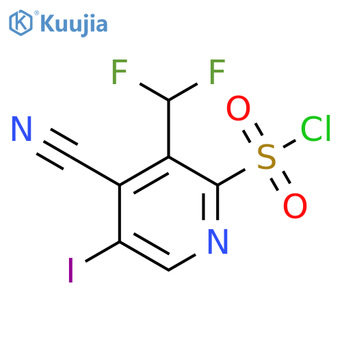 4-Cyano-3-(difluoromethyl)-5-iodopyridine-2-sulfonyl chloride structure