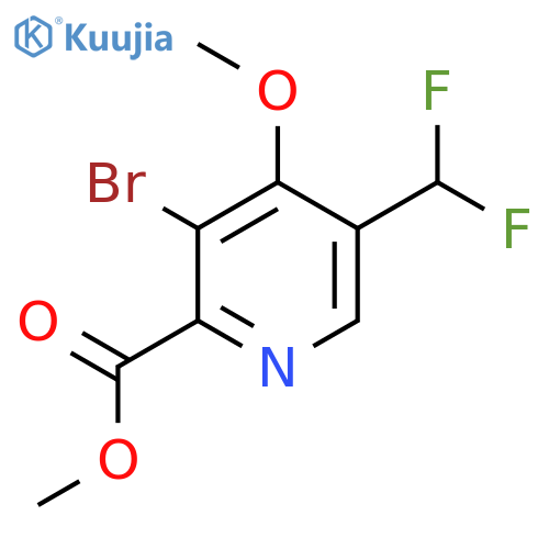 Methyl 3-bromo-5-(difluoromethyl)-4-methoxypyridine-2-carboxylate structure