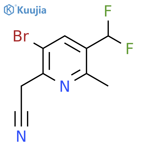 3-Bromo-5-(difluoromethyl)-6-methylpyridine-2-acetonitrile structure