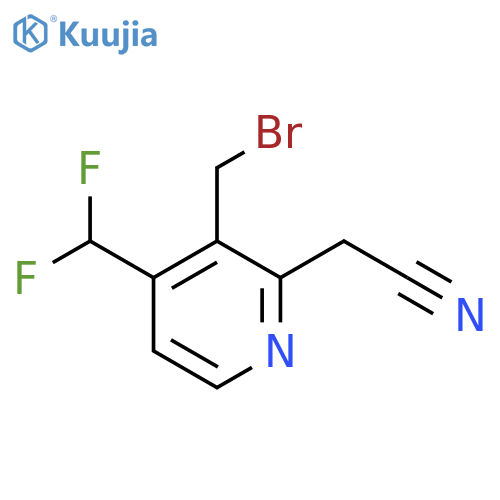 3-(Bromomethyl)-4-(difluoromethyl)pyridine-2-acetonitrile structure