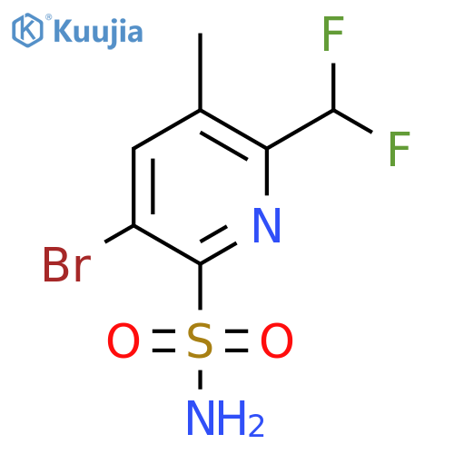 5-Bromo-2-(difluoromethyl)-3-methylpyridine-6-sulfonamide structure