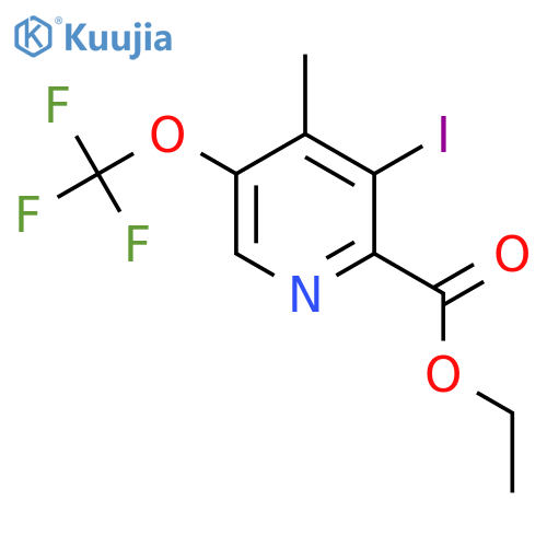 Ethyl 3-iodo-4-methyl-5-(trifluoromethoxy)pyridine-2-carboxylate structure