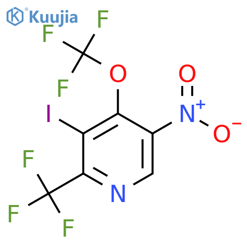 3-Iodo-5-nitro-4-(trifluoromethoxy)-2-(trifluoromethyl)pyridine structure