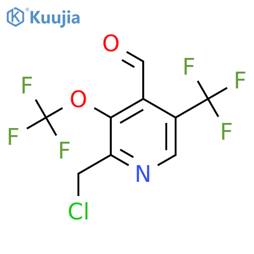 2-(Chloromethyl)-3-(trifluoromethoxy)-5-(trifluoromethyl)pyridine-4-carboxaldehyde structure
