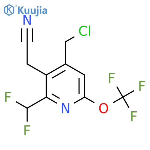 4-(Chloromethyl)-2-(difluoromethyl)-6-(trifluoromethoxy)pyridine-3-acetonitrile structure