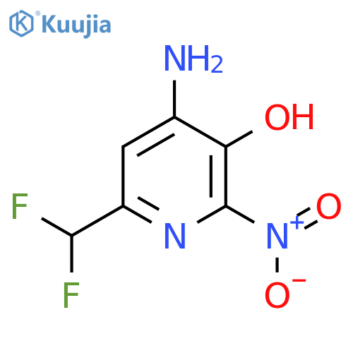4-Amino-6-(difluoromethyl)-3-hydroxy-2-nitropyridine structure
