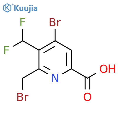 4-Bromo-2-(bromomethyl)-3-(difluoromethyl)pyridine-6-carboxylic acid structure