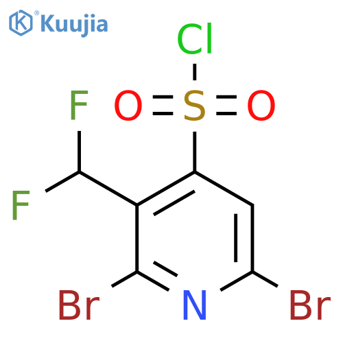 2,6-Dibromo-3-(difluoromethyl)pyridine-4-sulfonyl chloride structure