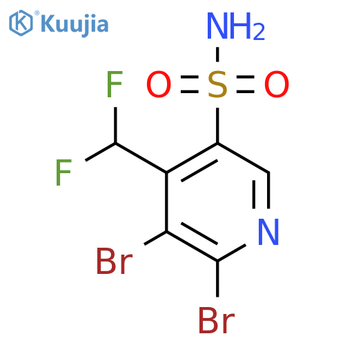 2,3-Dibromo-4-(difluoromethyl)pyridine-5-sulfonamide structure