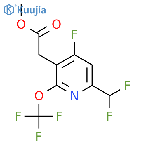 Methyl 6-(difluoromethyl)-4-fluoro-2-(trifluoromethoxy)pyridine-3-acetate structure