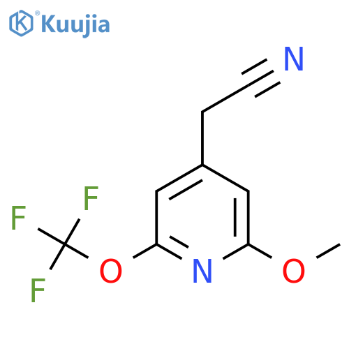 2-Methoxy-6-(trifluoromethoxy)pyridine-4-acetonitrile structure