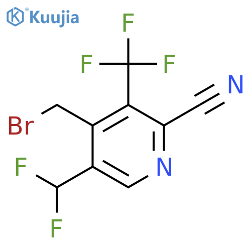 4-(Bromomethyl)-2-cyano-5-(difluoromethyl)-3-(trifluoromethyl)pyridine structure