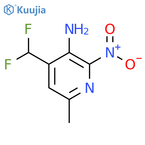 3-Amino-4-(difluoromethyl)-6-methyl-2-nitropyridine structure