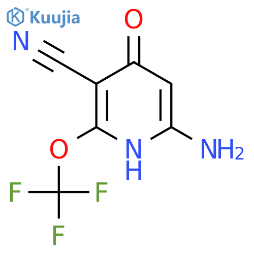 6-Amino-3-cyano-4-hydroxy-2-(trifluoromethoxy)pyridine structure