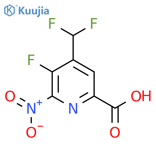 4-(Difluoromethyl)-5-fluoro-6-nitropicolinic acid structure
