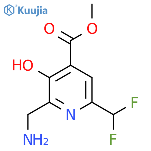 Methyl 2-(aminomethyl)-6-(difluoromethyl)-3-hydroxypyridine-4-carboxylate structure