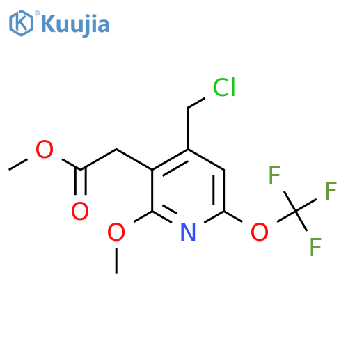 Methyl 4-(chloromethyl)-2-methoxy-6-(trifluoromethoxy)pyridine-3-acetate structure