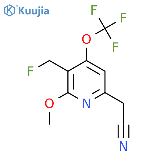 3-(Fluoromethyl)-2-methoxy-4-(trifluoromethoxy)pyridine-6-acetonitrile structure