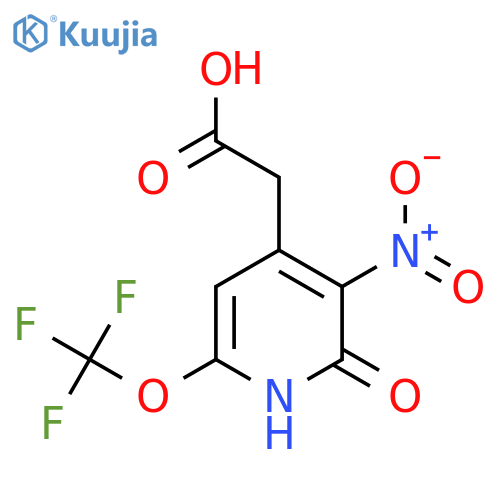 2-Hydroxy-3-nitro-6-(trifluoromethoxy)pyridine-4-acetic acid structure