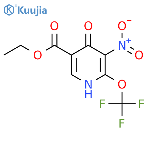 Ethyl 4-hydroxy-3-nitro-2-(trifluoromethoxy)pyridine-5-carboxylate structure