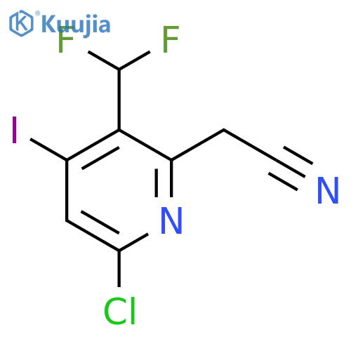 6-Chloro-3-(difluoromethyl)-4-iodopyridine-2-acetonitrile structure