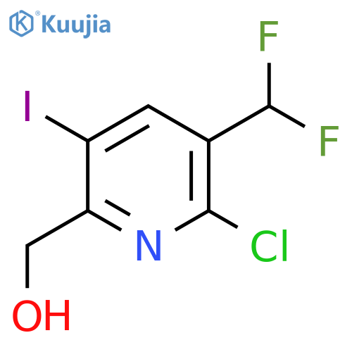 2-Chloro-3-(difluoromethyl)-5-iodopyridine-6-methanol structure