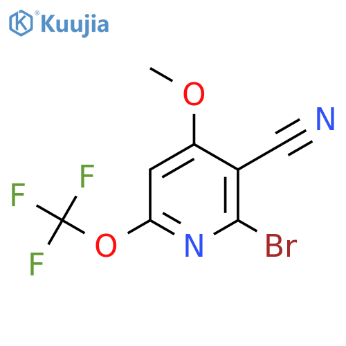 2-Bromo-3-cyano-4-methoxy-6-(trifluoromethoxy)pyridine structure
