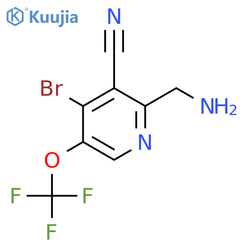 2-(Aminomethyl)-4-bromo-3-cyano-5-(trifluoromethoxy)pyridine structure