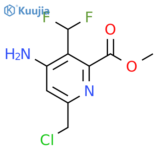 Methyl 4-amino-6-(chloromethyl)-3-(difluoromethyl)pyridine-2-carboxylate structure