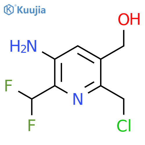 3-Amino-6-(chloromethyl)-2-(difluoromethyl)pyridine-5-methanol structure