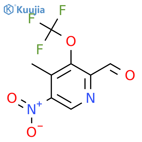4-Methyl-5-nitro-3-(trifluoromethoxy)pyridine-2-carboxaldehyde structure
