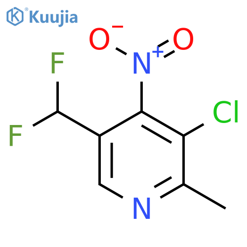 3-Chloro-5-(difluoromethyl)-2-methyl-4-nitropyridine structure