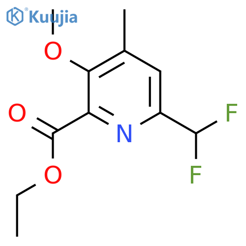 Ethyl 6-(difluoromethyl)-3-methoxy-4-methylpyridine-2-carboxylate structure