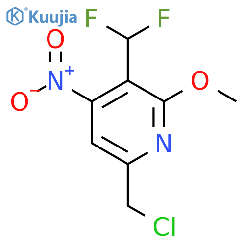 6-(Chloromethyl)-3-(difluoromethyl)-2-methoxy-4-nitropyridine structure
