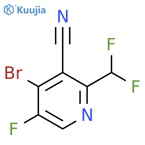 4-Bromo-3-cyano-2-(difluoromethyl)-5-fluoropyridine structure