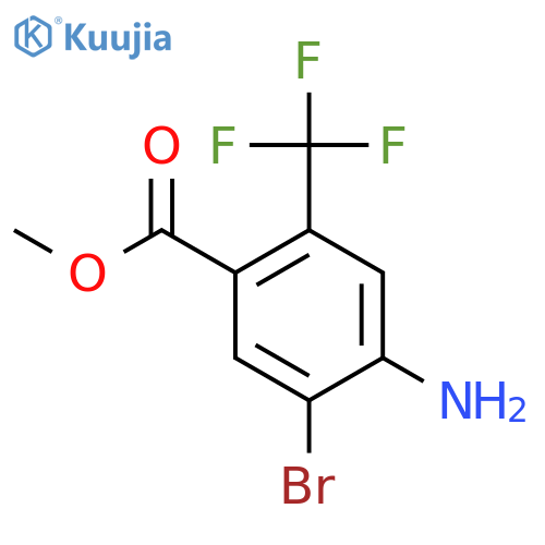 Methyl 4-amino-5-bromo-2-(trifluoromethyl)benzoate structure