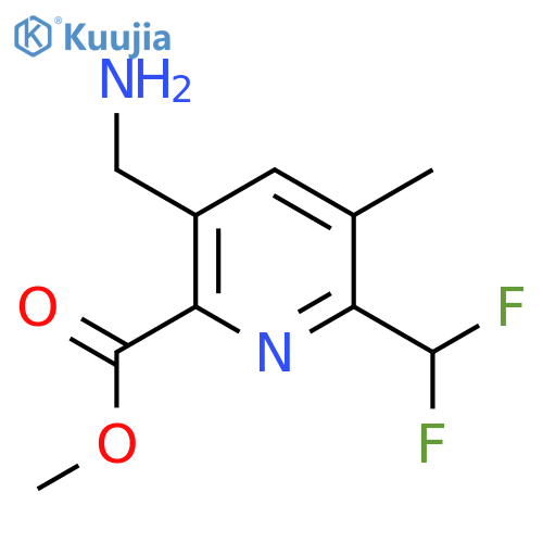 Methyl 5-(aminomethyl)-2-(difluoromethyl)-3-methylpyridine-6-carboxylate structure