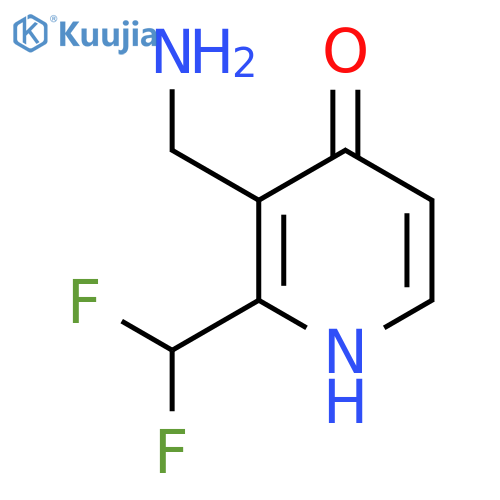 3-(Aminomethyl)-2-(difluoromethyl)-4-hydroxypyridine structure